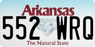 AR license plate 552WRQ