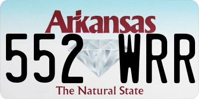 AR license plate 552WRR