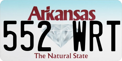 AR license plate 552WRT