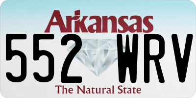 AR license plate 552WRV