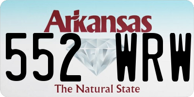 AR license plate 552WRW