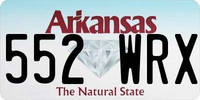 AR license plate 552WRX