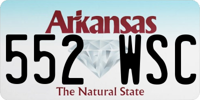 AR license plate 552WSC