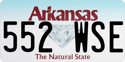 AR license plate 552WSE