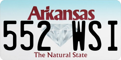 AR license plate 552WSI