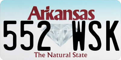 AR license plate 552WSK