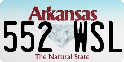 AR license plate 552WSL