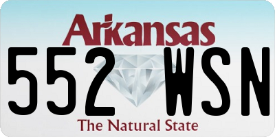 AR license plate 552WSN