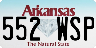 AR license plate 552WSP