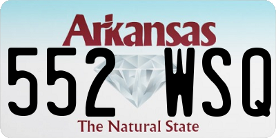 AR license plate 552WSQ