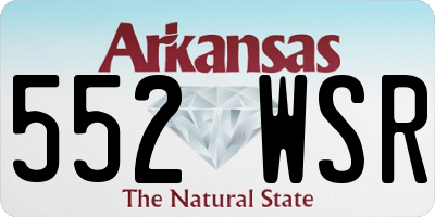 AR license plate 552WSR