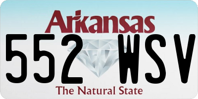 AR license plate 552WSV