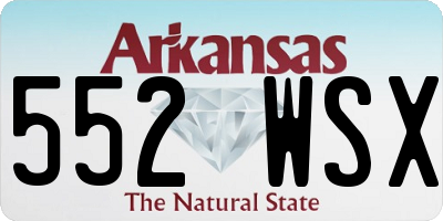 AR license plate 552WSX