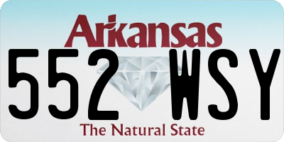 AR license plate 552WSY