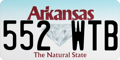 AR license plate 552WTB
