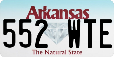 AR license plate 552WTE
