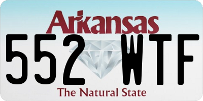 AR license plate 552WTF