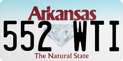 AR license plate 552WTI