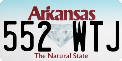 AR license plate 552WTJ