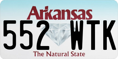 AR license plate 552WTK