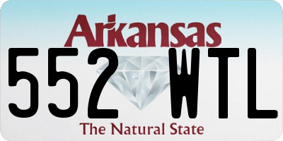 AR license plate 552WTL