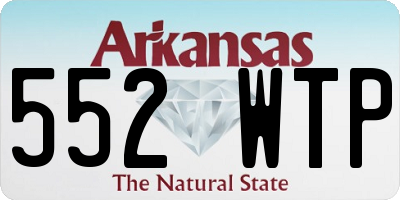 AR license plate 552WTP