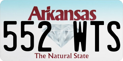 AR license plate 552WTS
