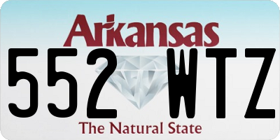 AR license plate 552WTZ