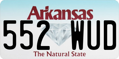 AR license plate 552WUD