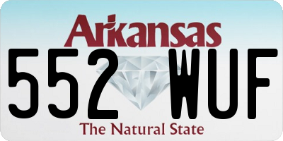 AR license plate 552WUF