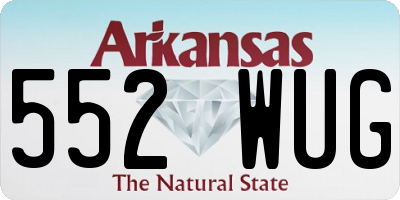 AR license plate 552WUG