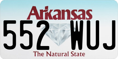 AR license plate 552WUJ