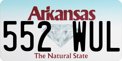 AR license plate 552WUL