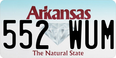 AR license plate 552WUM