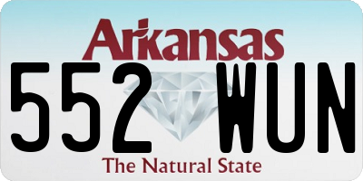 AR license plate 552WUN