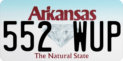 AR license plate 552WUP