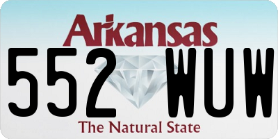 AR license plate 552WUW