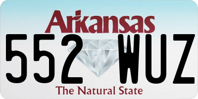 AR license plate 552WUZ