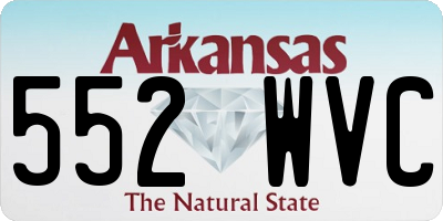 AR license plate 552WVC