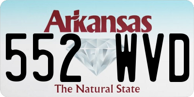 AR license plate 552WVD
