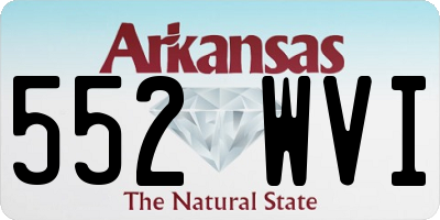 AR license plate 552WVI