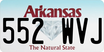 AR license plate 552WVJ