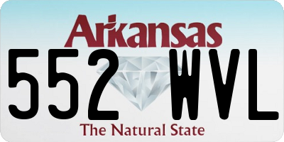 AR license plate 552WVL