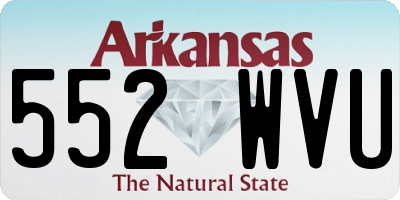 AR license plate 552WVU