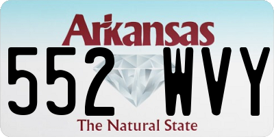 AR license plate 552WVY