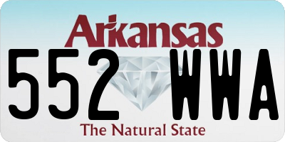 AR license plate 552WWA