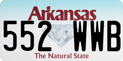 AR license plate 552WWB