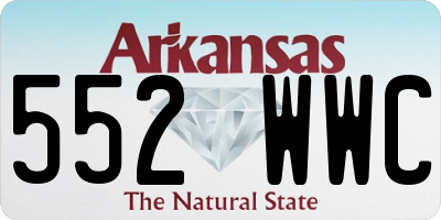 AR license plate 552WWC