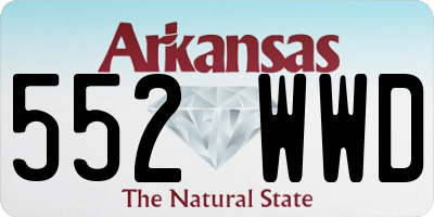 AR license plate 552WWD