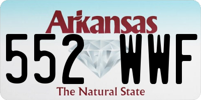 AR license plate 552WWF